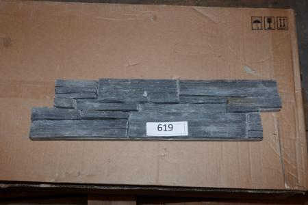 Væg fliser. Kongebro Black Slade stenpaneler 30,5x61 cm. Ca 3 kvm + 40 stk 15,2x30,5 cm + lidt ekstra i ukurante størrelser