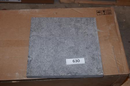 Bodenfliesen. Steine ​​in schwarz für den Außen 40x40 cm. Ungefähr 4 qm.