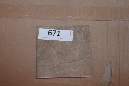 Floor tiles. Coronado Nut, str. 15,8x15,8 cm. About 8 sqm.
