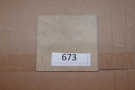 Bodenfliesen. Coronado Sahne, str. 15x15 cm. Ungefähr 14,25 qm.