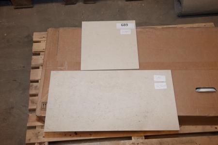 Floor tiles. NF1 1036, str. 30x60 cm. Approximately 12.96 sqm. NF1 1036, str. 30x30 cm. Approximately 3.96 sqm.