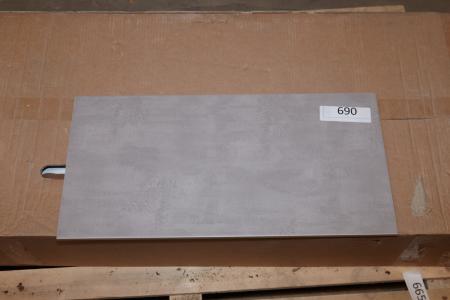 Gulv fliser. Concrete Hell Grau Boizenburg, str. 30x60 cm. Ca. 11,7 kvm.