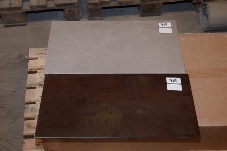 Floor tiles. Plaza Cobre, str. 30x60 cm. About 5 sqm. Globe Gris, str. 30x60 cm. About 3 sqm.