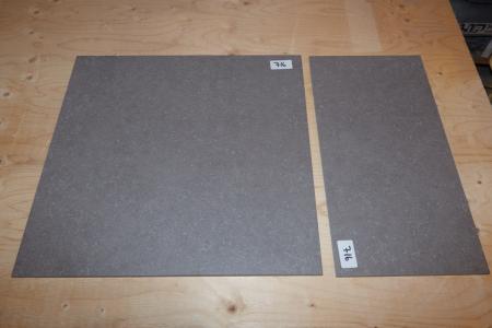 Floor tiles. Olympic Marron, str. 60x60 cm. Approximately 30.24 sqm. Olympic Marron, str. 30x60 cm. About 10 sqm.