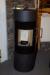 Fireplace, Rais Viva 120. Unused stove in black / gray. H: 119.8 cm x W 45.2 cm x D: 45.2 cm. Operational area 2-6 kW. Weight 104 kg.