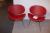 2 pcs. chairs in red. Brand unknown.