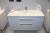 Aspen A100 Icon Bäder Möbel aus: Waschbecken aus Porzellan 1005 x 50 x 430 mm, weiß mit Hahn aus INR in Chrom. Unter Box 990 x 490 x 424 mm, mit 2 weichen Schubladen, Einlegematte in der oberen und unteren Schublade, zwei Schubladeneinsätze in der oberen 