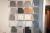 Approximately 30 pieces. exhibition tiles, brand Terrazzo 40x40 cm incl. Wall bracket. Must be removed by the purchaser.