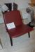 1 Stück. Stuhl Stuhl von Hurup Möbel-Fabrik in Bordeaux Leder.