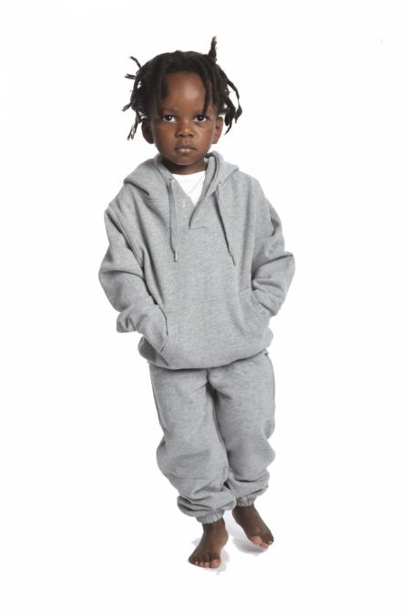 Firmatøj without pressure unused: 7 Subsection. hooded sweat, BETWEEN THE GREY, 100% cotton, 4/6 years