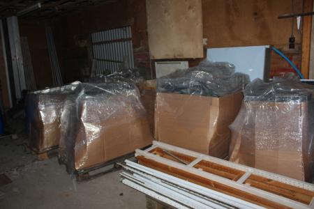 Large lot stainless steel shelves with wire shelves