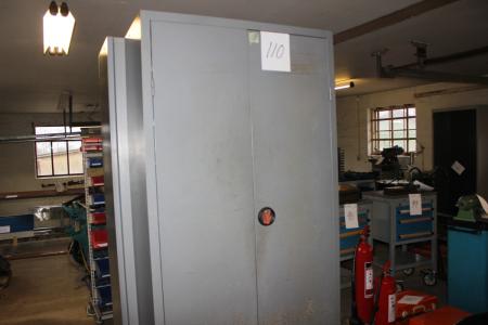 Steel cabinet with shelves and without content