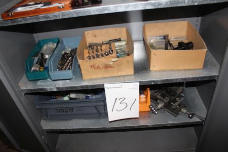 Content on the shelf 4 + 5 assorted drills and milling tools