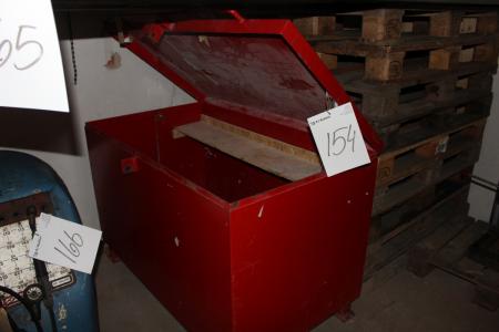 A red steel box 120 x 70 lockable