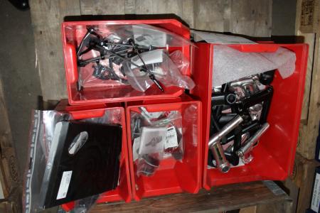 4 boxes of bicycle parts