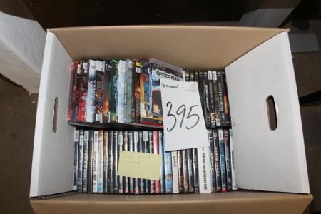 Kasse med ca 90 stk DVD film
