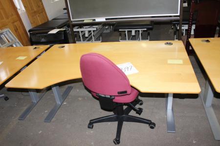 El sit / stand desk 160 x 100 cm incl. Office Tested OK