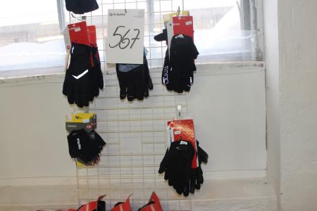 Bicycle gloves of different sizes with and without fingers