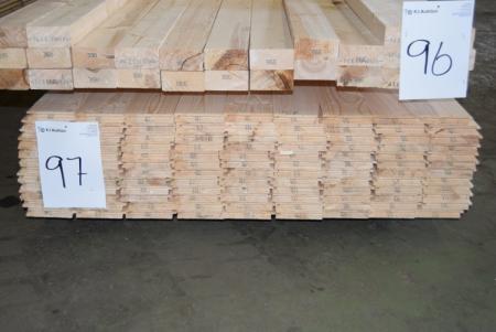 Roof boards with groove / spring planed goals 22 x 120 mm, suitable for the workshop floor, walkway on the ceiling, etc. 508 meters. Ca 62 m2
