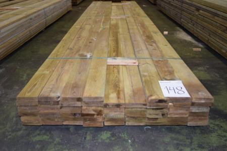Terrace boards reversible 32 x 125 mm pressure-treated smooth planed, planed goals 28 x 120 mm 266 meters approximately 32 m2
