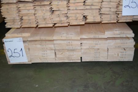 Planks untreated 22x198 mm planed 1 flat and 2 sides + 1 side sawn, 47 paragraph. 510 cm