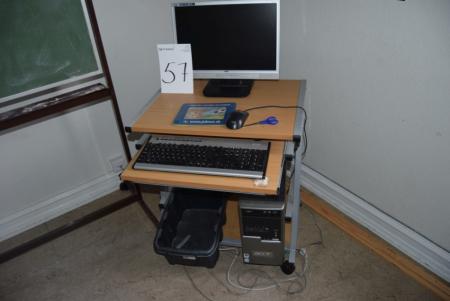 Tabelle m. PC-Tastatur + Monitor