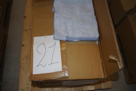 Gæstehåndklæder.Nye, ca. 180 pieces. in blue and white with large logo. Str. 50x70 cm.