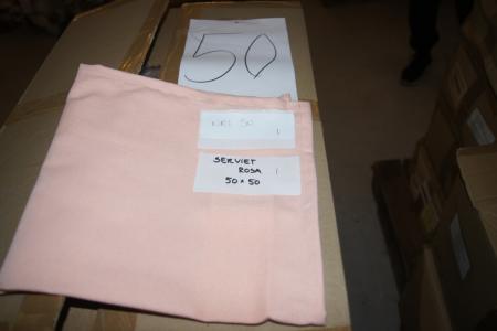 New, pink linen napkins in size. 50x50 cm. Approximately 680 stk.Billeder may differ with respect. Color. There may be minor differences in the rose-colored relative to the other catalog numbers of items of the same color.
