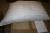 Nye, hvide pudebetræk, med striber i anden nuance hvid. Str. 70x80 cm. Parti med ca. 350 stk.