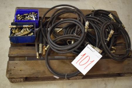 Hydraulic hoses with various fittings