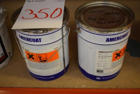 2 x 4 L Marine Paint, white, pebble 901