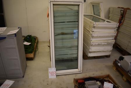 10 pcs. Plastic windows with double-glazed, 65.0 x 147.0 cm. Used