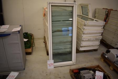 10 pcs. Plastic windows with double-glazed, 65.0 x 147.0 cm. Used