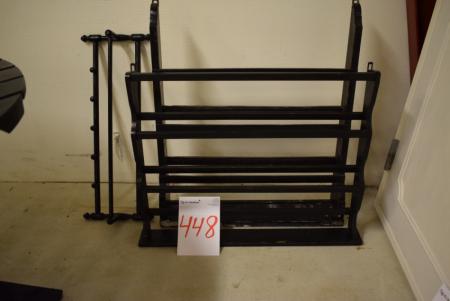 2 pcs. black painted plate rows + coat rack