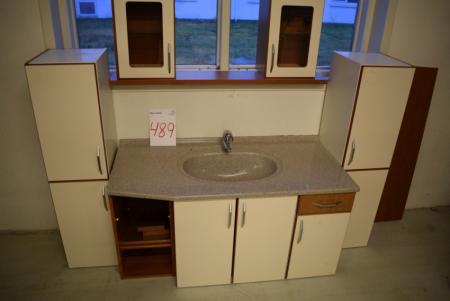 Bathroom vanity m. Washing, total width 180 cm