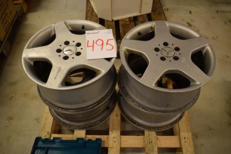 4 pcs. Alloy wheels, AMC 9J x 18H2 ET52, bolt spacing 5 x 115 mm M165 MB