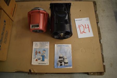 Pump head, mrk. Grundfos, series 200 UMC / UPC. Fabriksny + Generator, mrk. Mecc Alte Spa, 220V. Fabriksny