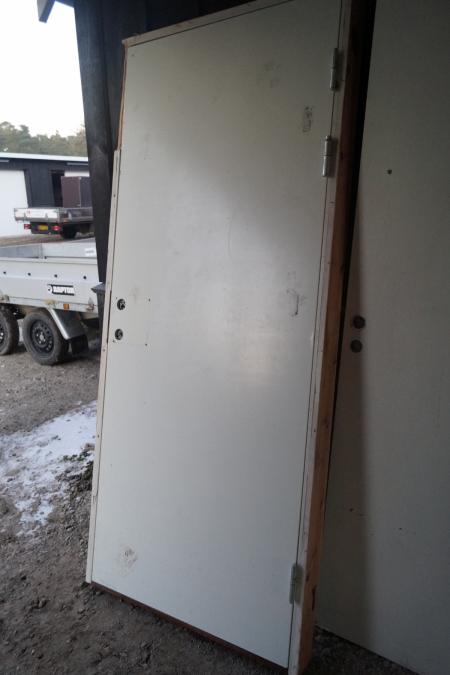 Inner door painted white.