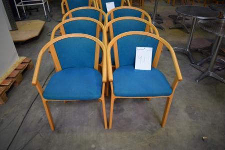 6 pieces. chairs, Danish design, Magnus Olesen