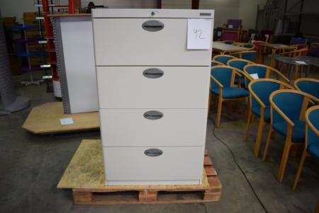 Archive cabinet with 4 drawers, B 78 x H 125 cm