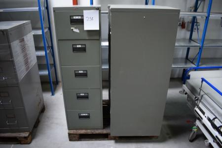 3 pcs filing cabinets 5 drawers B 46 x H 150 x D 62 cm