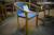 1 stk. stol, dansk design, Magnus Olesen, blå stof, stel af bøg 
