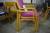 2 pcs. chairs, cherisefarvet substance beech frame