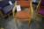 2 pcs. chairs, worn fabric, beech frame