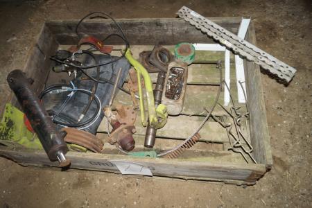 Pallet with various parts