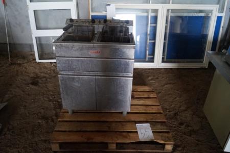 Deep fat fryer, with two baskets. Marked berto. Stand ok.