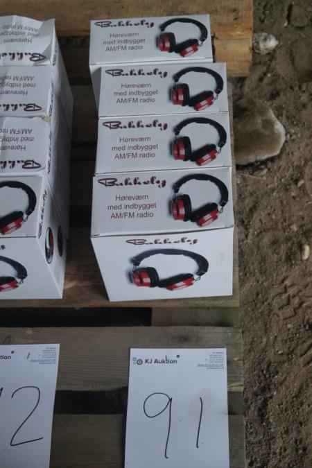 4 Stück Bakkely earmuffs mit eingebautem AM / FM-Radio
