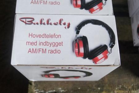 4 stk bakkely høreværn med indbygget AM/FM radio