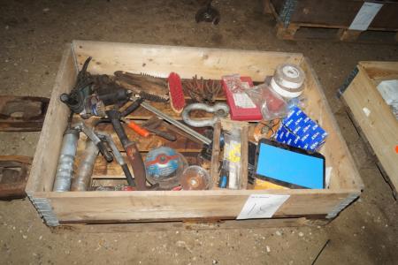 Pallet with various tools.