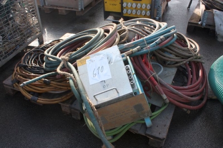 Air hoses and welding cables on (2) pallets